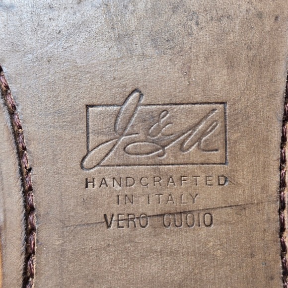 Johnson & Murphy Mens Burgundy Cap Toe Oxford Dress Shoes Size 11  Made in Italy - Picture 10 of 11